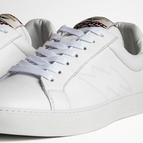 NWT Zadig & Voltaire Mens Flash Smooth Leather Sneakers size 42 - Picture 1 of 15